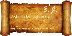 Bojarszky Julianna névjegykártya